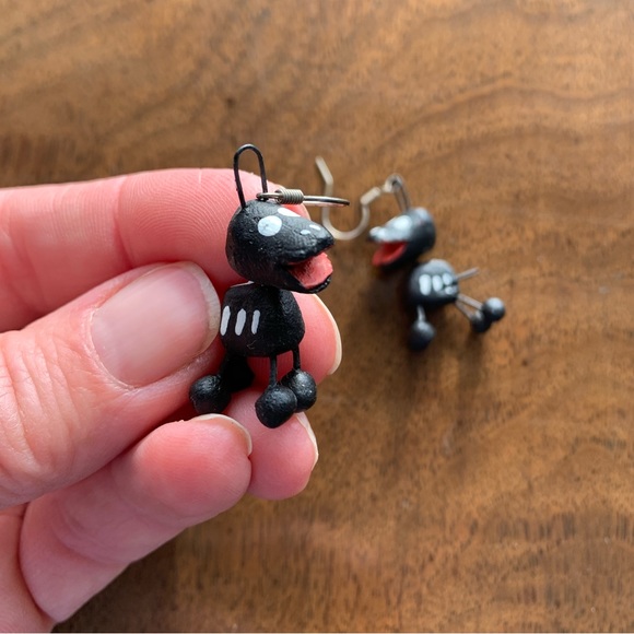 DAY OF THE DEAD DOG EARRINGS - Picture 5 of 5